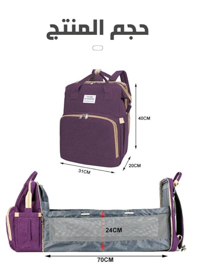 diaper bag with bed diaper bag backpack travel baby bed Large Capacity Maternity Bag - Waterproof Baby Bed, Diaper Changing Backpack, and Baby Care Handbag in One  - Image 3