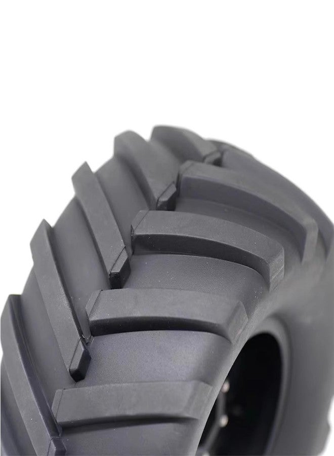 Chanmoo 1/8 RC Monster Truck Tires and 17mm Hex Wheels Rims Rubber Buggy Tyres for 1:8 Scale Off Road Truck Car Kaiju Tmaxx E-Revo 3.3 Arrma Kraton 6S Typhon 3S Traxxas Maxx HPI Redcat 4PCS (Black) - Image 4