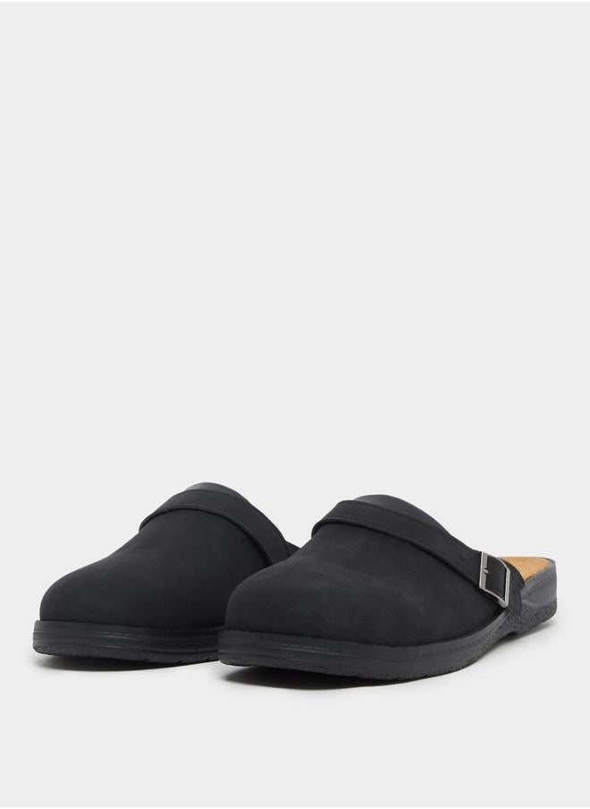 Styli Styli Faux Leather Slip On Clogs with Buckle Detail  - Image 3