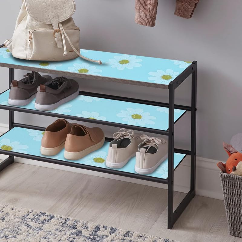 STYEVA Printed Anti-Slip Shelf Liner Mat Sheet for Drawers, Shelves, Tables, Cupboards, Fridge, Kitchen, Home, and Office - 45 CM X 5 M (Blue Sunflower) - Image 5