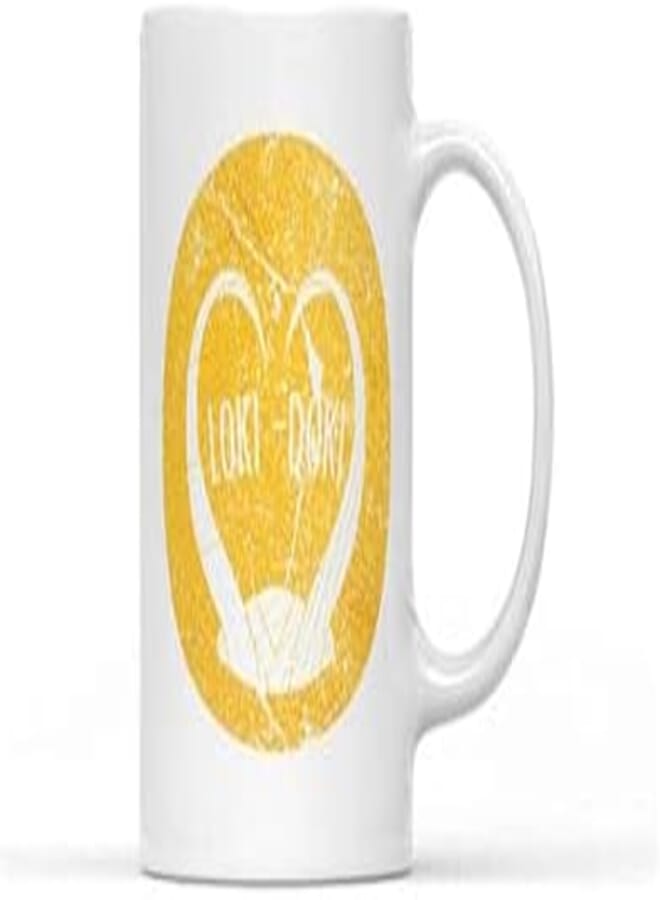 RYN PRINTED DESIGN Fun Loki Printed Coffee Mug White/Gold 250ml