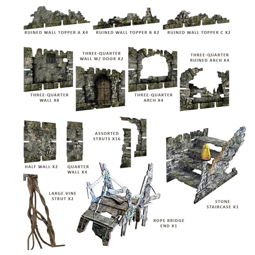 Battle Systems Fantasy Dungeon Terrain Core Set - Battle Systems Terrain Immersive Scenery for D&D DND Maladum Pathfinder RPGs Full Color Heavy Duty Cardstock Printed Both Sides - Image 5