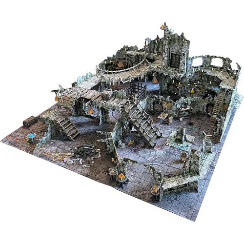 Battle Systems Fantasy Dungeon Terrain Core Set - Battle Systems Terrain Immersive Scenery for D&D DND Maladum Pathfinder RPGs Full Color Heavy Duty Cardstock Printed Both Sides - Image 2
