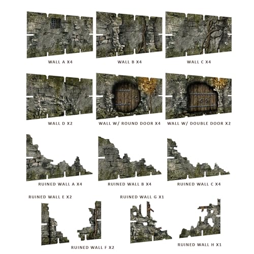 Battle Systems Fantasy Dungeon Terrain Core Set - Battle Systems Terrain Immersive Scenery for D&D DND Maladum Pathfinder RPGs Full Color Heavy Duty Cardstock Printed Both Sides - Image 4