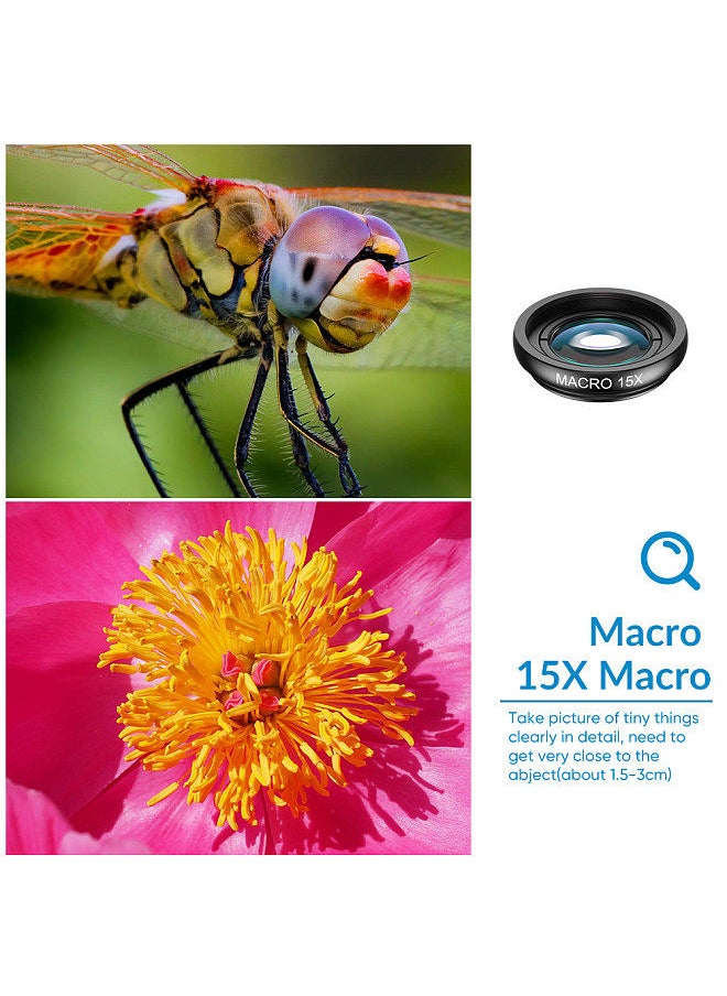 APEXEL - APEXEL 10-in-1 Phone Lens Kit with 22X Telephoto Lens 198° Fisheye Lens Kaleidoscope Lens - Image 1