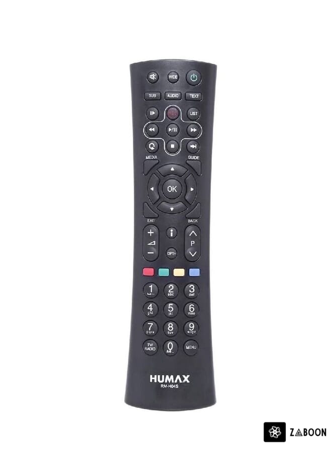 Zaboon Remote Control For Humax Receivers H04S Black