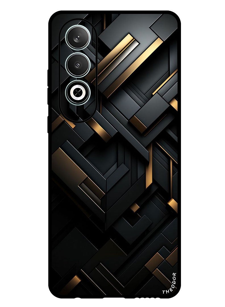 Theodor Protective Case Anti Scratch Shock Proof Bumper Cover For OnePlus Nord CE 4 Black Dourado - Image 1