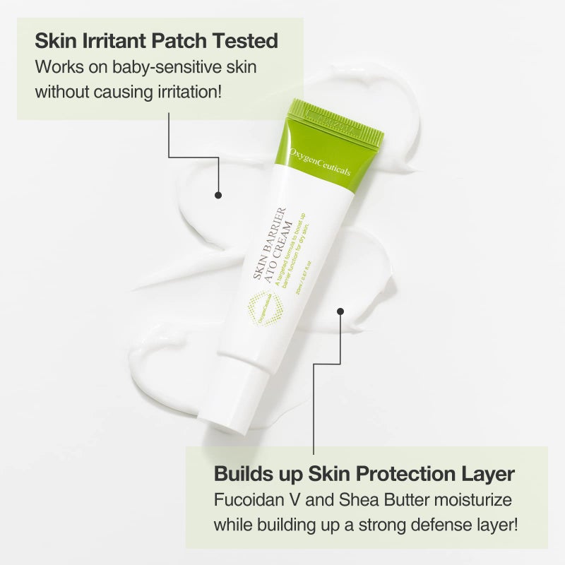 OxygenCeuticals Skin Barrier Ato Cream â€“ Protective Cream with Fucoidan V, Shea Butter & Centella Asiatica, Strengthen Skin Barrier & Soothe Sensitive Skin. 0.67 fl.oz (20ml) - Image 3