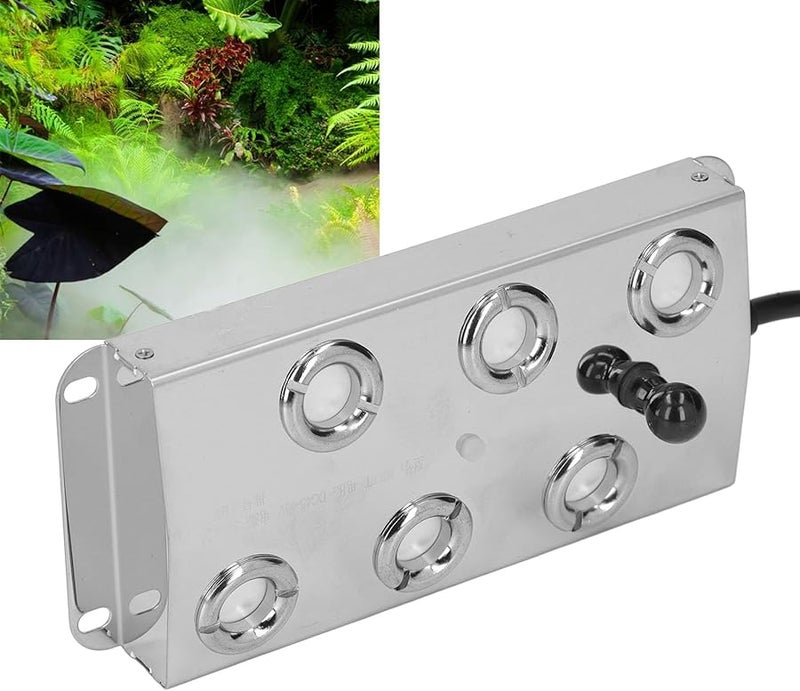 الستينلس ستيل 6 رؤوس ضباب البركة بالموجات فوق الصوتية 1 كابل 5 أمتار صانع الضباب الهادئ IP67 - Image 3