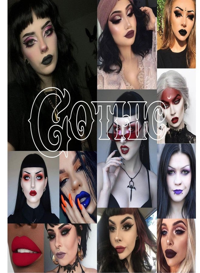 Aseawave 4Pcs Dark Red Purple Blue Black Matte Liquid Lipstick Sets,Matte Lipstick Lip Stain Long Lasting 24 Waterproof Lip Gloss Gift Set Matt Liquid Makeup Lipstick for Women Halloween Party Cosplay(Set C) - Image 4