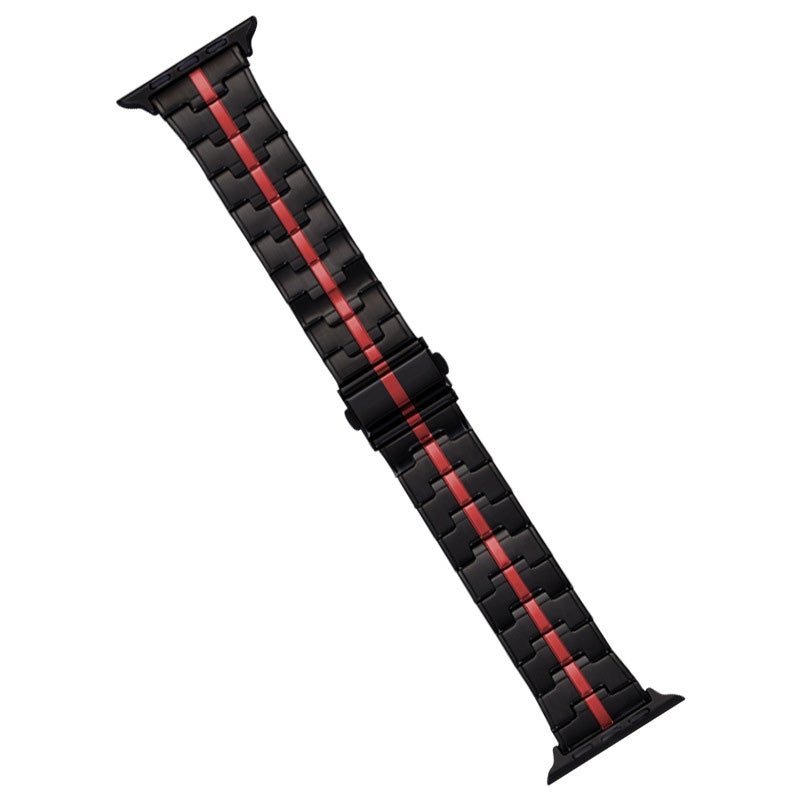 CHOiCE For Watch SE 40mm Stainless Steel Watch Band(Black Red) - Image 1
