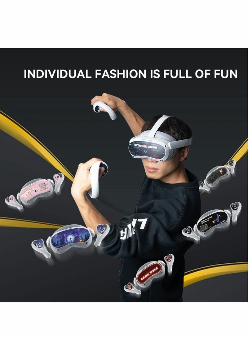 Decal Sticker Skin for PICO 4,for VR Headset Lens and Controllers, Protection Film for Virtual Reality Gaming Handle Front Face - Image 3