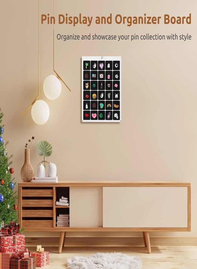 Lnrueg Clear Acrylic Pin Display Case, 30 Grids Pin Collection Display Organizer, Dust-Free Desktop and Wall Pin Holder Display Board for Enamel Pin, Jewelry Pins, 11x14 Inch - Image 5