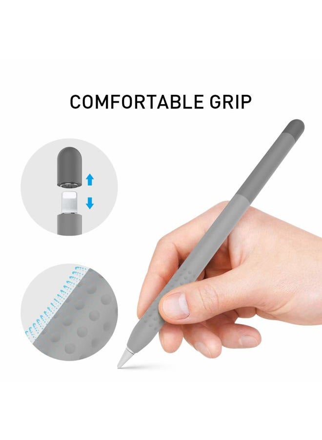 Delidigi iPencil Case for Apple Pencil 1st Generation Gradient Color Silicone Protective Cover Sleeve Accessories Compatible with Apple Pencil 1st Gen Grey - Image 5
