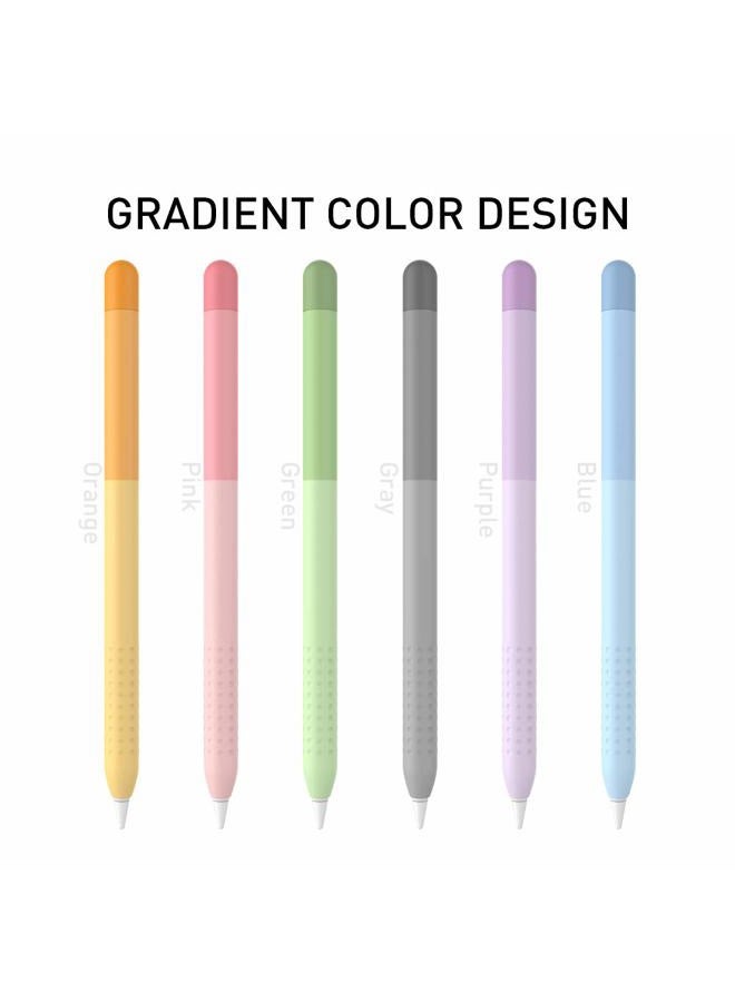 Delidigi iPencil Case for Apple Pencil 1st Generation Gradient Color Silicone Protective Cover Sleeve Accessories Compatible with Apple Pencil 1st Gen Grey - Image 4
