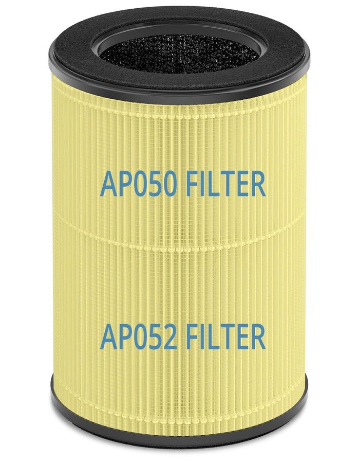 Tailulu Official AP050 AP052 Air Purifier Replacement Filter, 3-in-1 Air Purifier Filter, True H13 HEPA Filter, 1Pack(Yellow) - Image 1