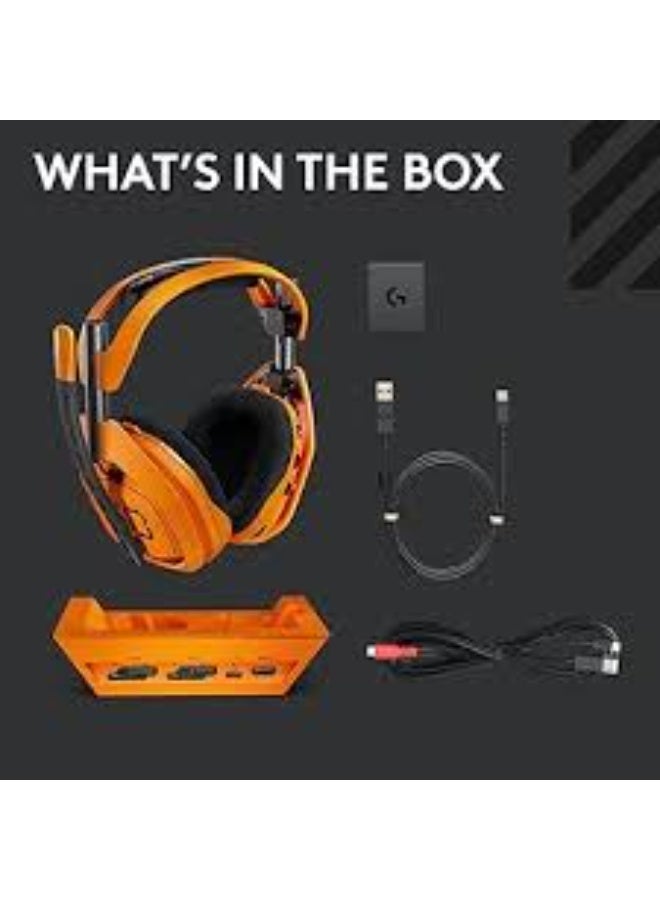 سماعة الألعاب اللاسلكية Logitech G x McLaren A50 X - إصدار محدود (برتقالي/أسود) - Image 4