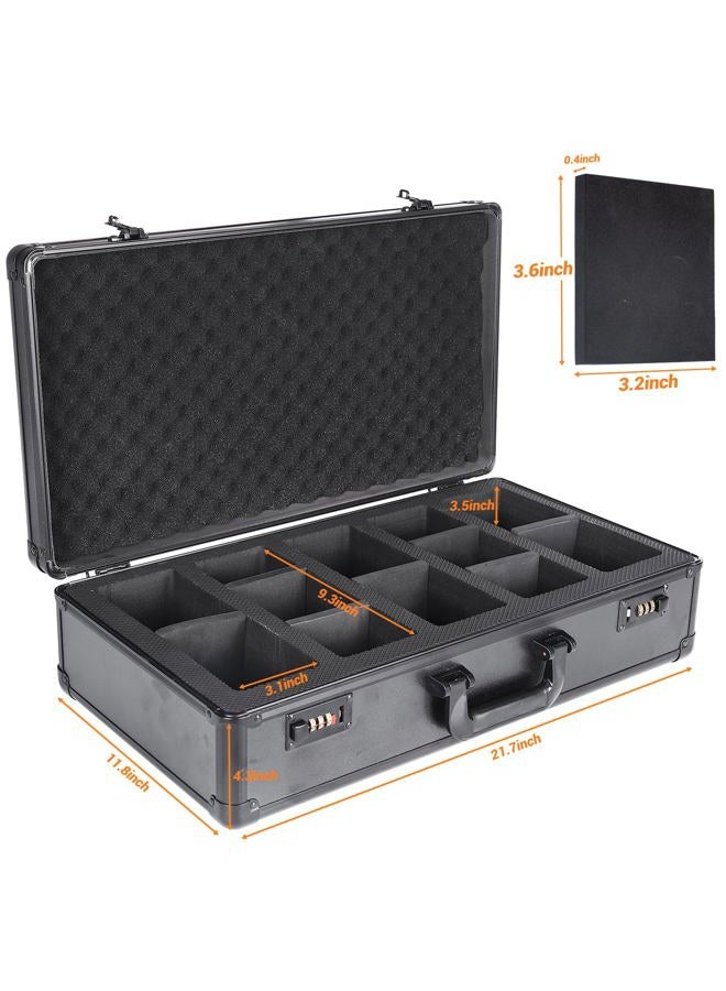 CoscosX 2023 NEW Graded Card Storage Box with Coded Lock, Sports Card Storage Box Card Slab Case for Graded Cards,PSA,BGS,SGC,GMA Baseball Football Sports Cards Waterproof Display Trading Card Case,Easy to - Image 3