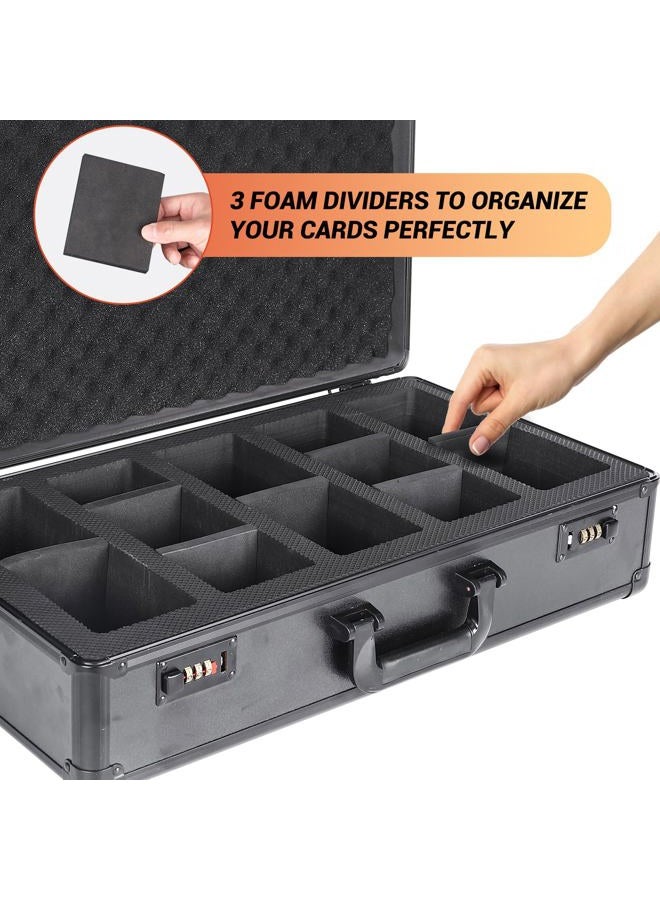 CoscosX 2023 NEW Graded Card Storage Box with Coded Lock, Sports Card Storage Box Card Slab Case for Graded Cards,PSA,BGS,SGC,GMA Baseball Football Sports Cards Waterproof Display Trading Card Case,Easy to - Image 5