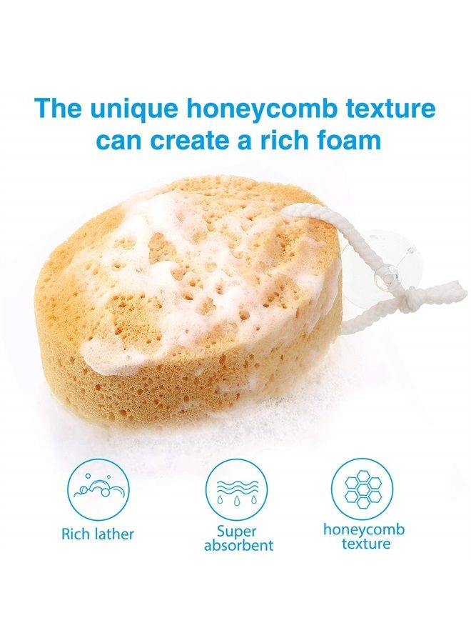 BOAO 6 Pieces Foam Body Sponge Soft Exfoliating Bath Sponge Shower Sponge Body Scrubber for Adults and Kids Body Cleansing Supplies, 5.5 Inch