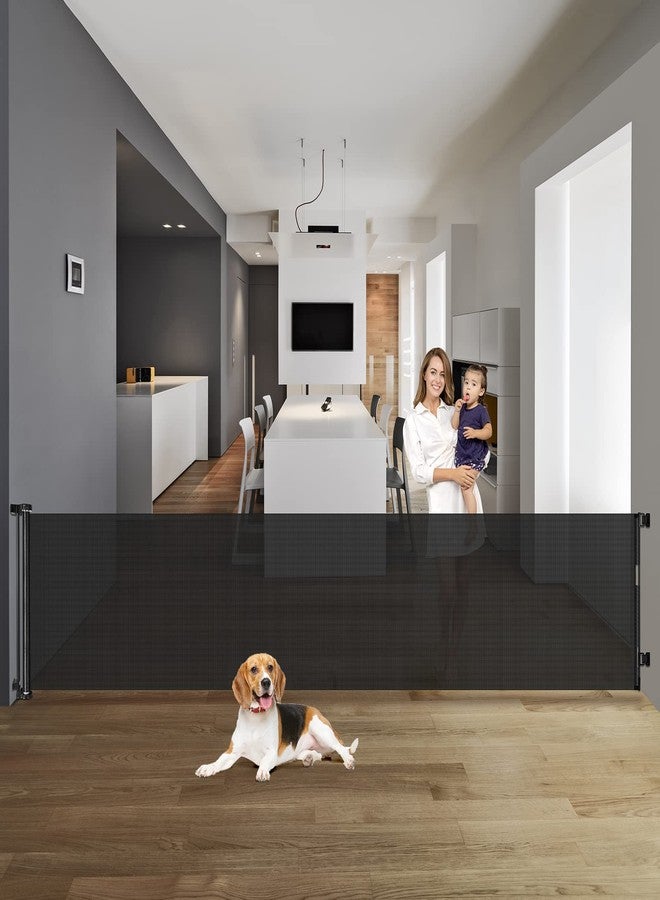 KISKIZ Mom's Choice Awards Winner - 122 Inch Extra Wide Baby Gate for Large Openings Retractable Baby Gates for Doorways Extra Long Dog Gate Pet Gates for Dogs Indoor Outdoor Retractable Dog Gate for Stairs - Image 1