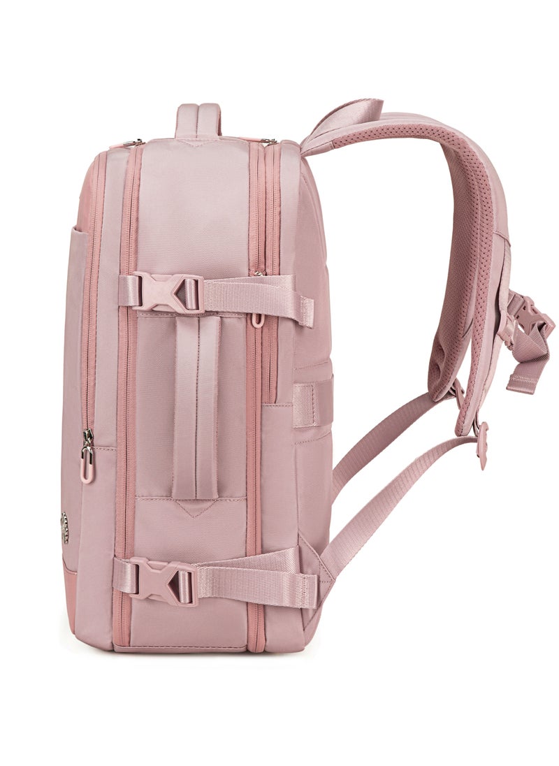 Chantria Expandable Premium Travel Backpack Water Resistant Multifunctional Backpack with Built in USB port and Headphone Jack for Women, CB00606- Light Pink  - Image 3