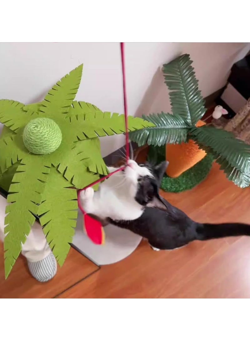 SYOSI 3 PCS Interactive Cat Wand Toys Colorful Rope Cat Toys Interactive Cat Teaser Wand String with Feather Tail and Bell Cat String Toys for for Indoor Cats Kitten - Image 2