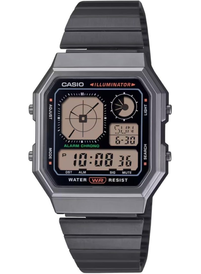 CASIO Casio Watch A130WEGG-1AEF, black, Bracelet  - Image 1