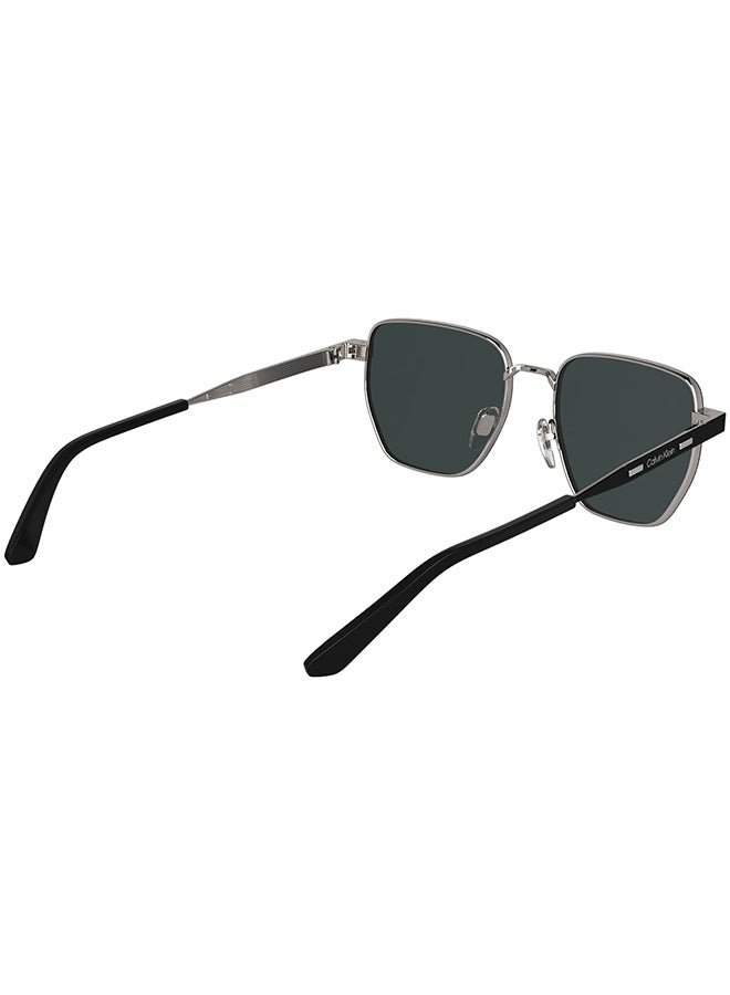 CALVIN KLEIN نظارات شمسية معدنية كاملة الإطار من كالفن كلاين CK25100S 5318 (002) باللون الأسود غير اللامع - Image 4