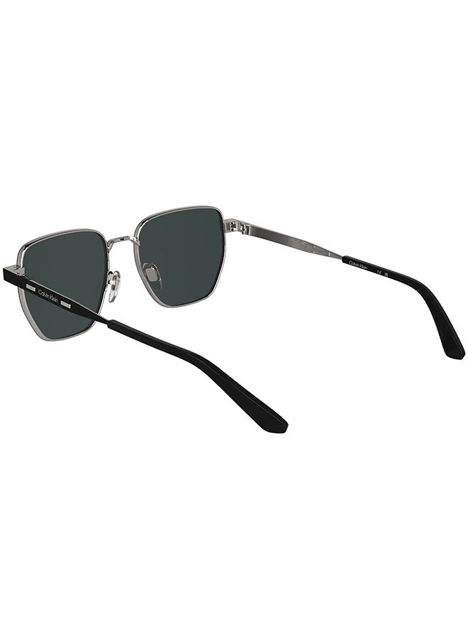 CALVIN KLEIN نظارات شمسية معدنية كاملة الإطار من كالفن كلاين CK25100S 5318 (002) باللون الأسود غير اللامع - Image 2