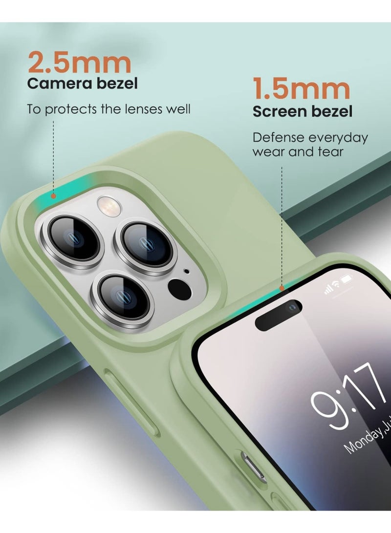 BORTONY iPhone 13 Pro Case 6.1 Inch Liquid Silicone Anti Scratch Anti Fingerprint Soft Silky Touch Shockproof Protective Cover - Image 5
