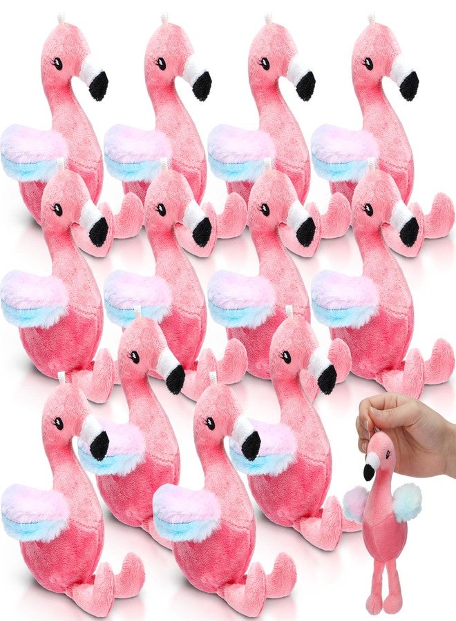 VercanMonth 12 Pcs 6 Inch Mini Stuffed Flamingo Plush Bulk for Girl Flamingo Birthday Party Favors Flamingo Keychains Cute Pink Flamingo Stuffed Animal Toy Small Flamingo Ornament for Backpack Bag - Image 1