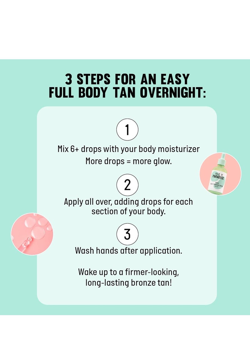 ISLE OF PARADISE Isle of Paradise Self Tanning Drops - Color Correcting Self Tan Drops for Gradual Glow, Vegan and Cruelty Free, 1.01 Fl Oz  - Image 3