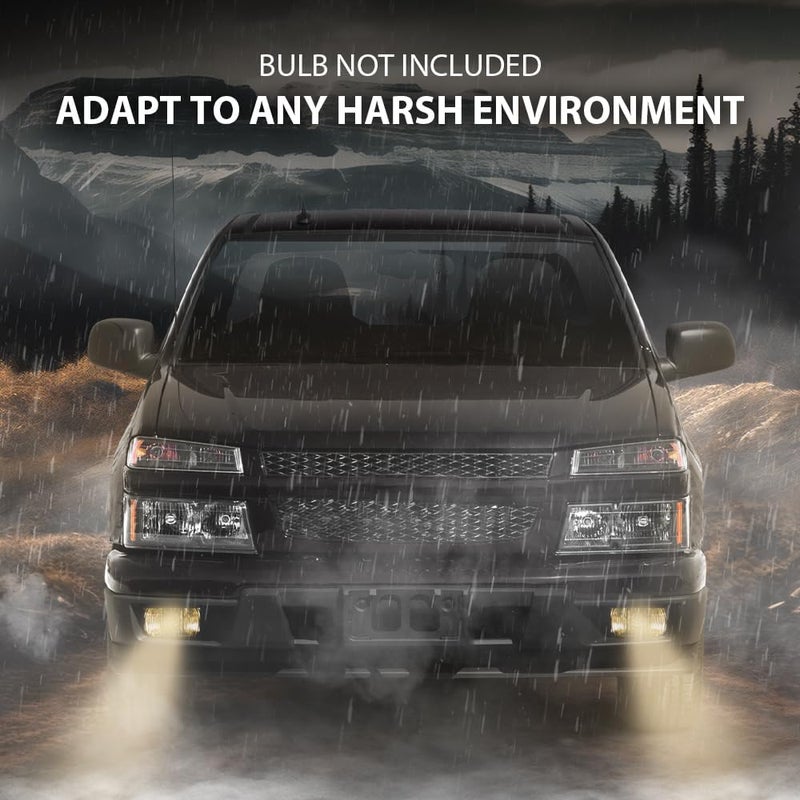 CNNELL Fog Lights Assembly for 2004-2012 Chevy Colorado, GMC Canyon, Isuzu i-280/i-350, i-290 (Clear Lens) - Image 5
