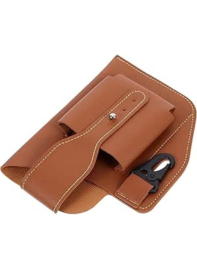 Mens PU Leather Waist Pouch Phone Bag Key Holder for Running Hiking Travel Outdoor - Image 1