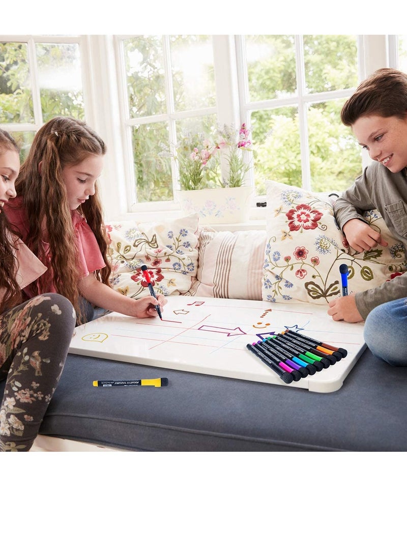 Whiteboard Marker, Excefore 12 colors Magnetic Dry Erase Markers, Low Odor White Board Markers with Erasers Fine Tip Erasable Pens for Kids Teacher Back to School, Work on Classroom Office, Calender - Image 5