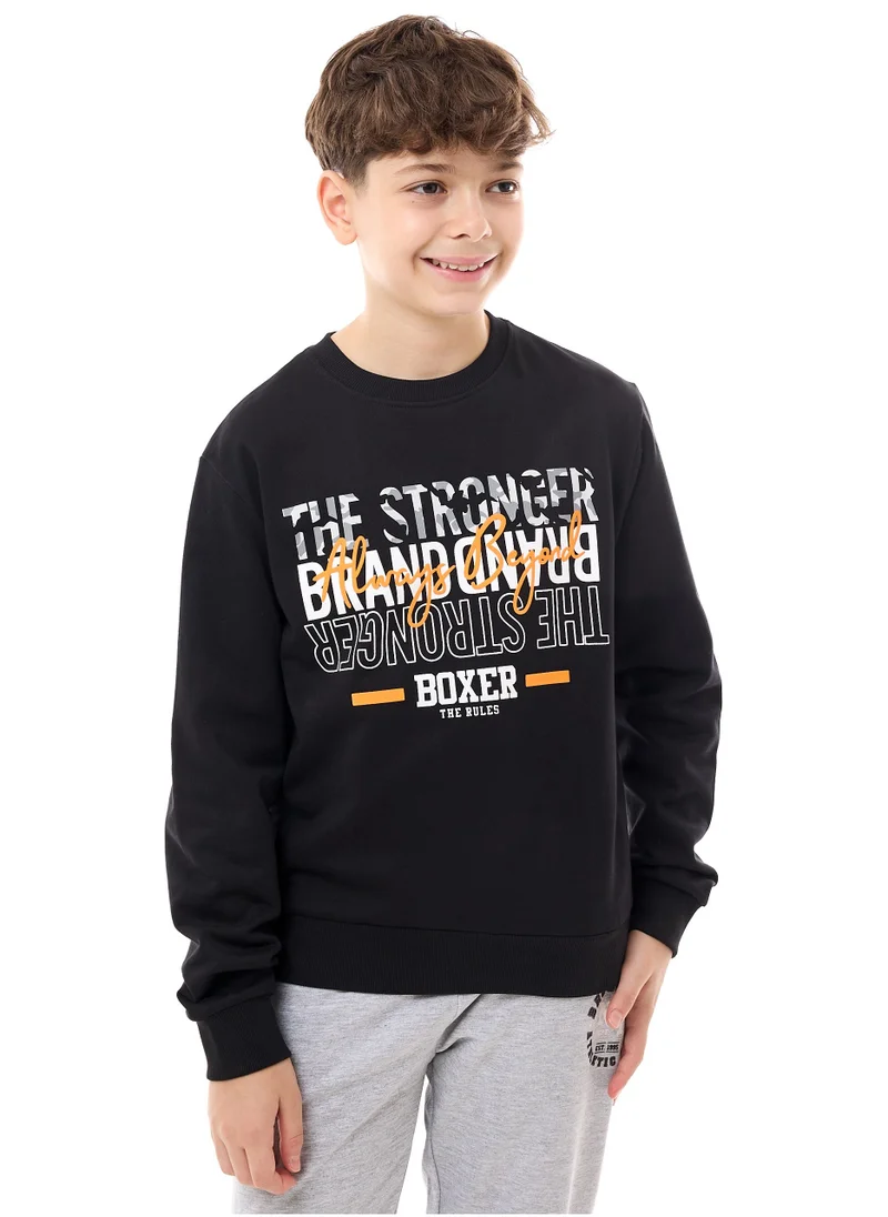 victor and jane Boys' Sweatshirt  (8-14yrs) Black