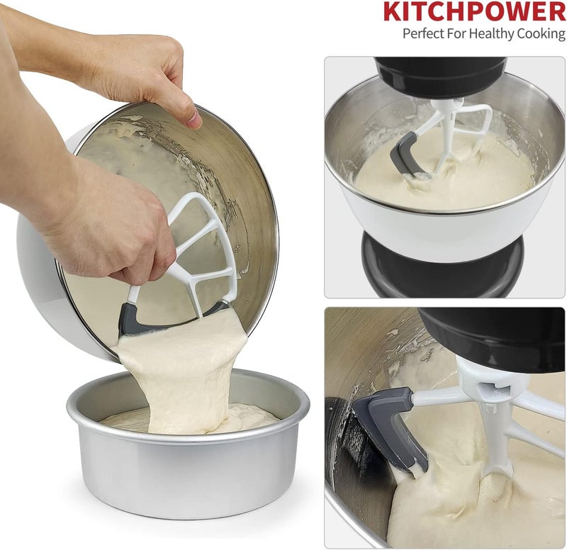 KITCHPOWER 4.5-5 Quart Flex Edge Beater for KitchenAid Tilt-Head Stand Mixers White - Image 4