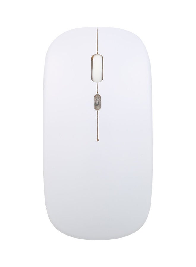NIBEMINENT Bluetooth 5.0 Wireless Slim Rechargeable Mouse White - Image 1
