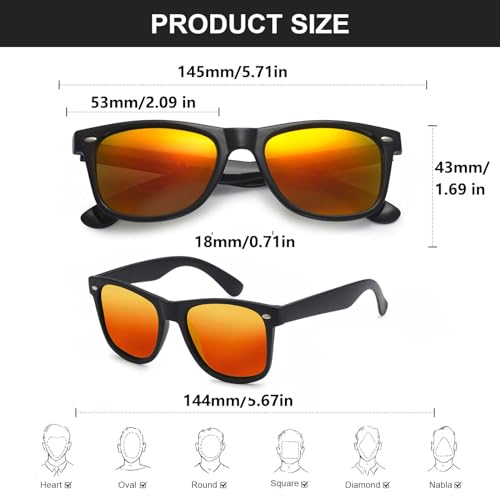 Fsmiling Black Sunglasses Bulk Adult Party Sunglasses 80s Shades Pack for Men Women UV400 Protection -10Pack - Image 3