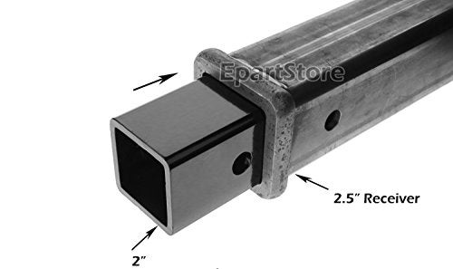 LFPartS 2.5 Inches to 2 Inches Metal Trailer Receiver Hitch Adapter Sleeve, Black - Image 5