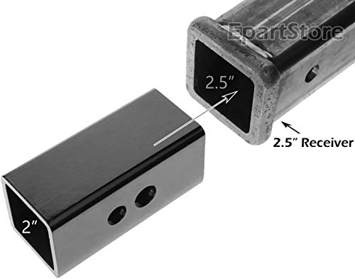 LFPartS 2.5 Inches to 2 Inches Metal Trailer Receiver Hitch Adapter Sleeve, Black - Image 4