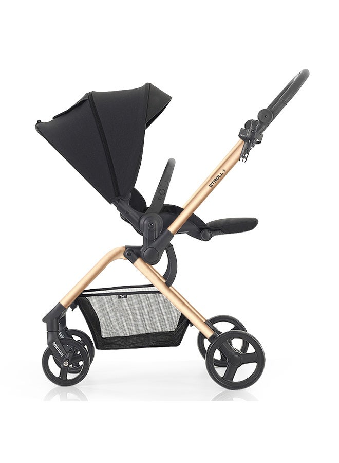 Teknum STROLL-1 Travel System w/Reversible Stroller and Baby Car Seat - Gold - Image 2