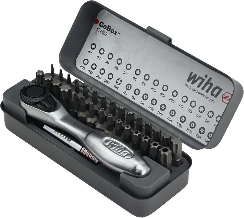 Wiha 74959 32 Piece GoBox Master Torx Bit Set with Mini Ratchet - Image 2