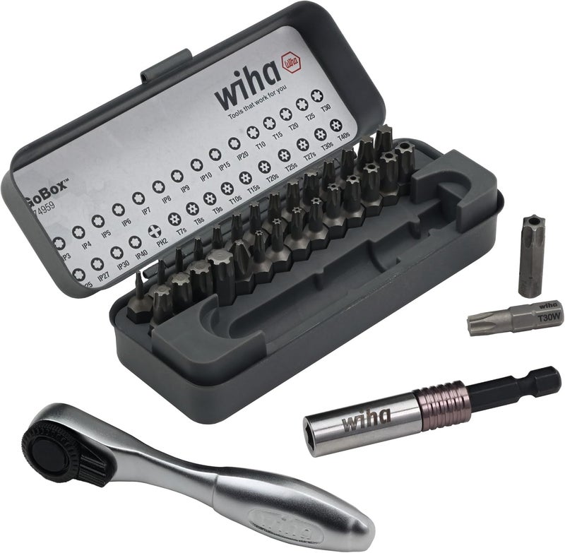 Wiha 74959 32 Piece GoBox Master Torx Bit Set with Mini Ratchet - Image 5