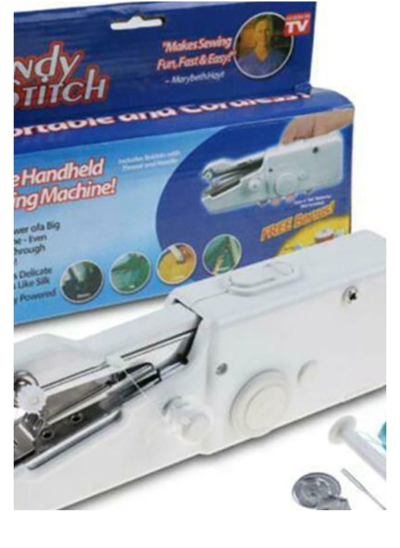 Generic Portable Handy Stitch Handheld Sewing Machine White 8.8 x 5.8 x 2.2inch White  - Image 2