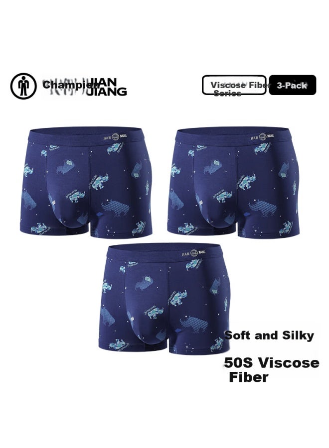 Jianjiang Men's Comfortable Breathable Loose Boxer Briefs