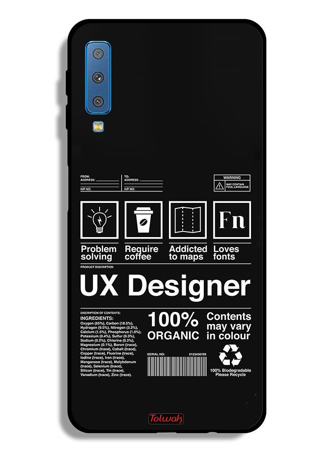 Tolwak Samsung Galaxy A7 (2018) Protective Case Cover Ux Designer Sticker - Image 1