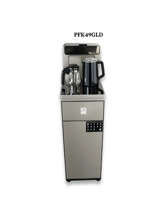 مبرد مياه وشاي ذكي بيورتي PFK49GLD، حار وبارد، تحكم رقمي باللمس، ذهبي