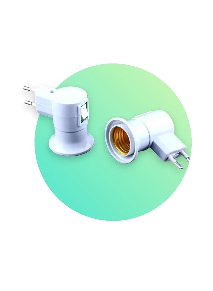Screw lamp with a control switch to turn on the bulbs directly for night lighting (white) - Image 1